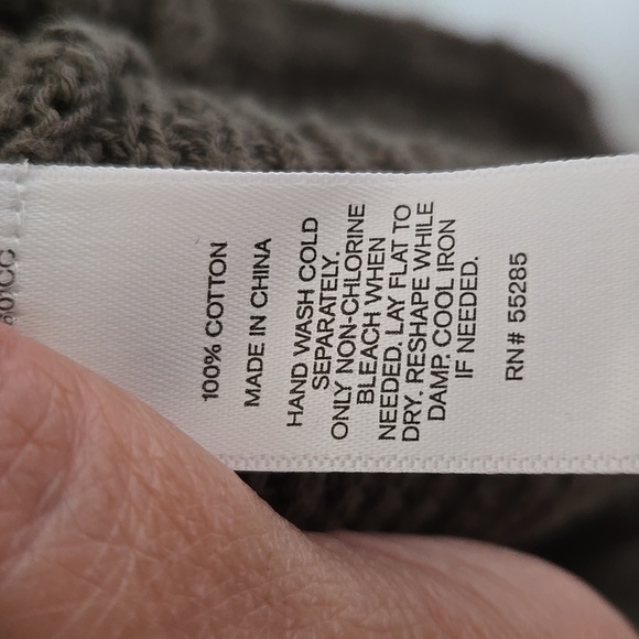 Express | Olive Green Gold Zipper Knit Sweater Size Small - Picture 8 of 8